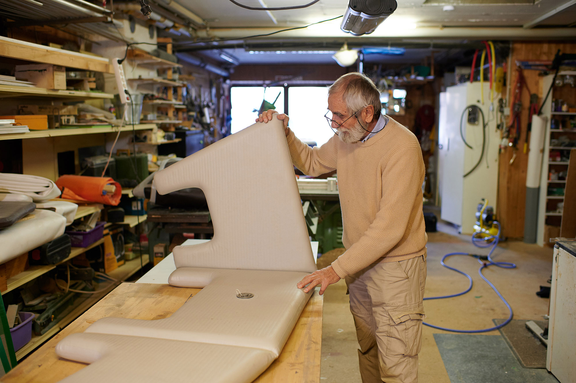 Ernstfried Prade nel laboratorio TAMI