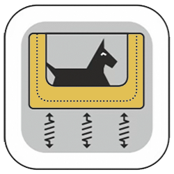 Box per cani TAMI con imbottitura grafica del pavimento