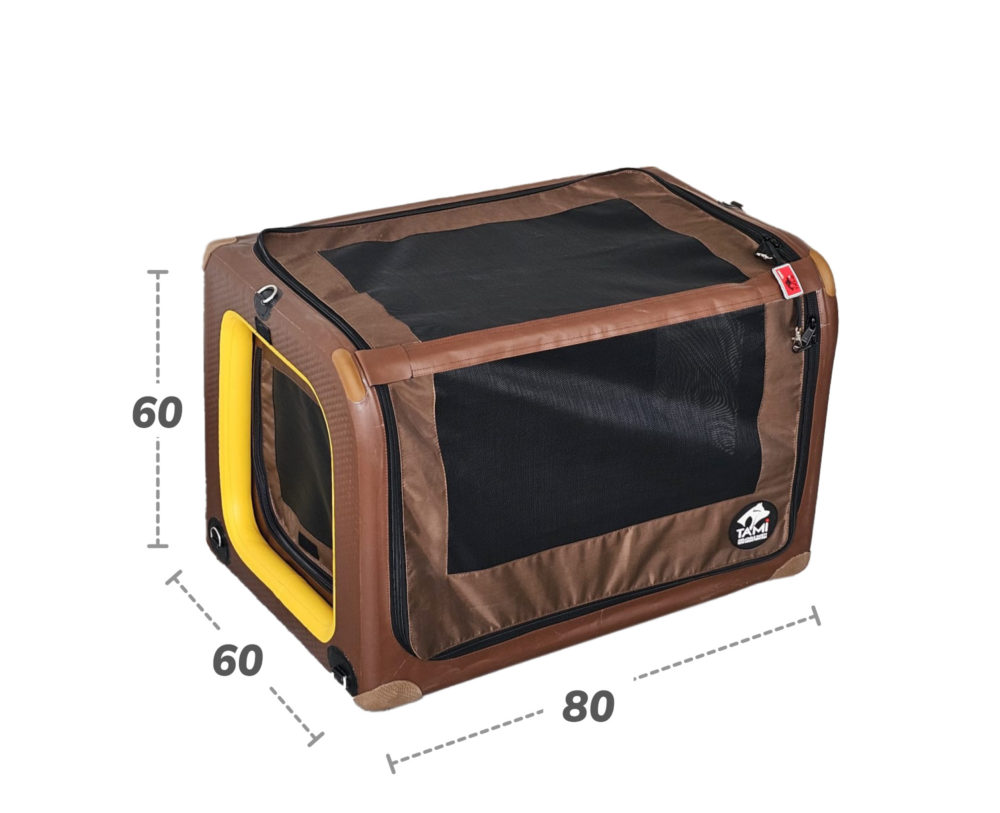 Die TAMI Hundebox Rücksitz M und ihre Maße (Breite x Tiefe x Höhe) im Detail.