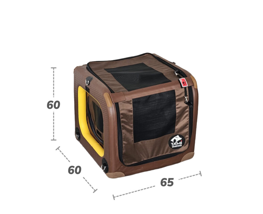 Die TAMI Hundebox Rücksitz S und ihre Maße (Breite x Tiefe x Höhe) im Detail.