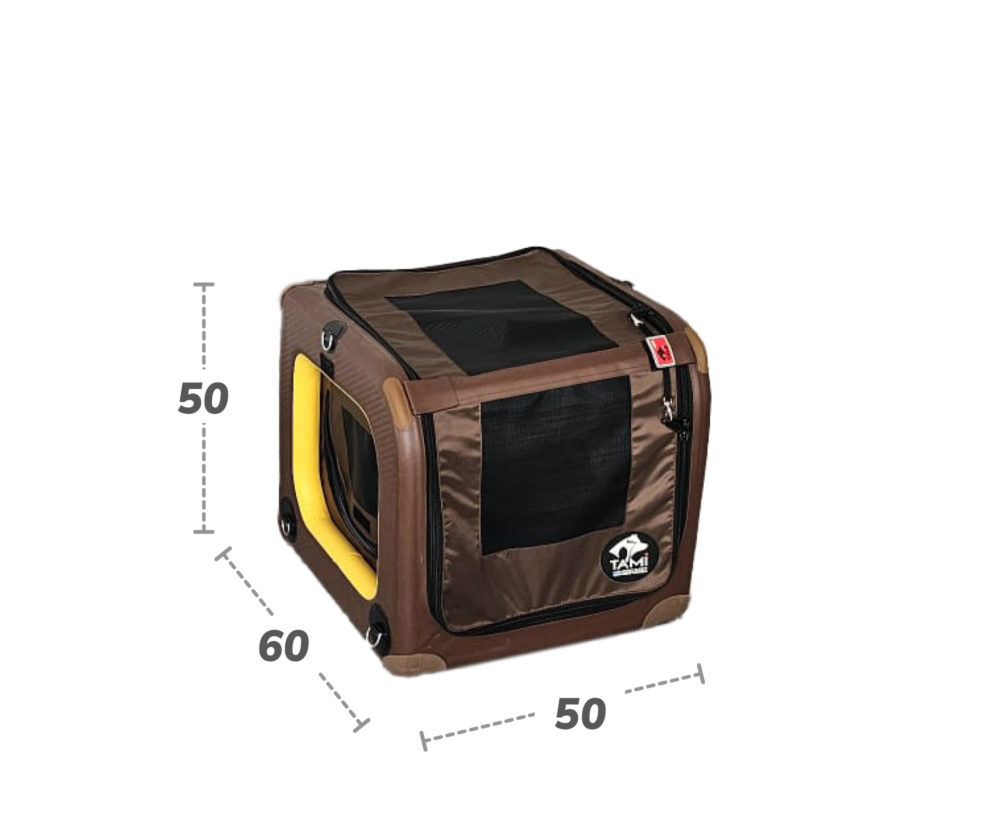 Die TAMI Hundebox Rücksitz XS und ihre Maße (Breite x Tiefe x Höhe) im Detail.