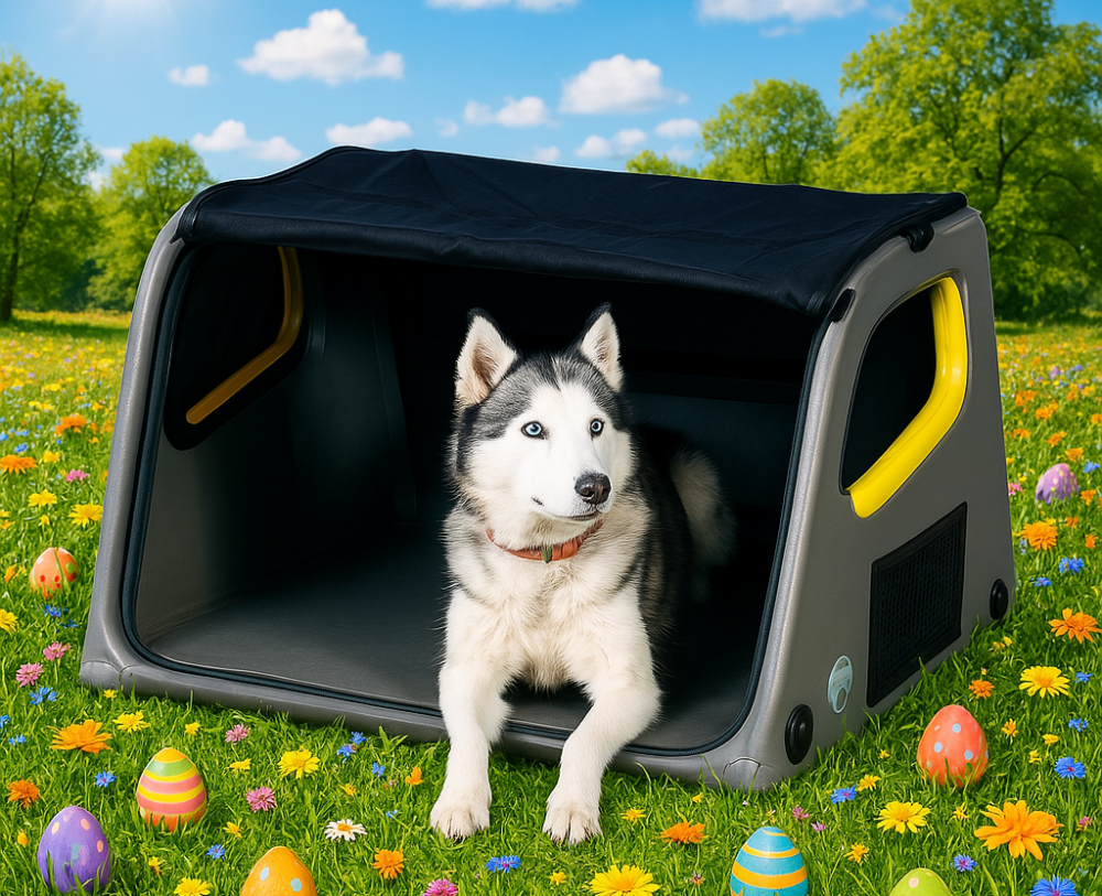 Vista alternativa de TAMI L – Jaula para perros para el maletero (gris)